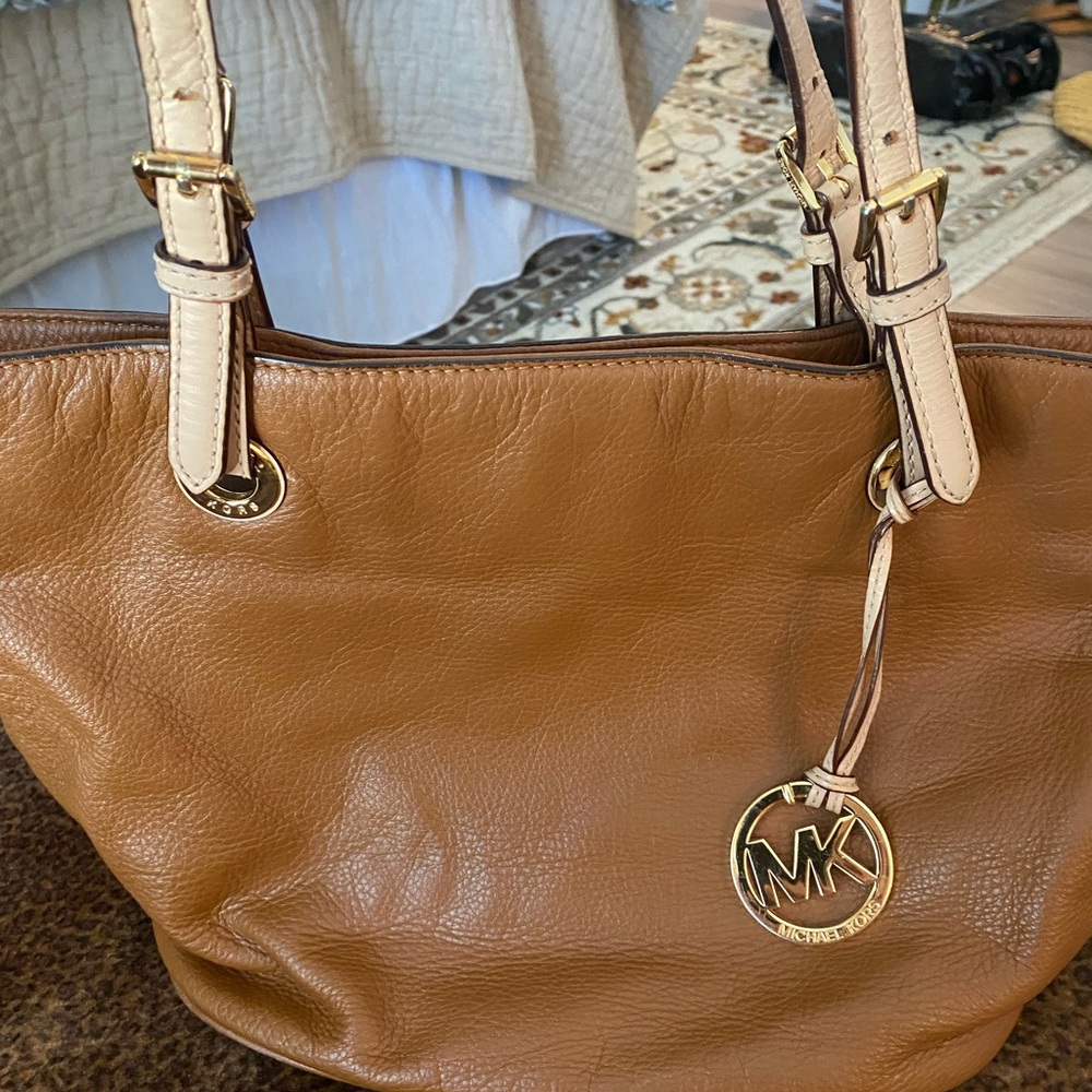 Michael Kors Brown Leather Tote Bag